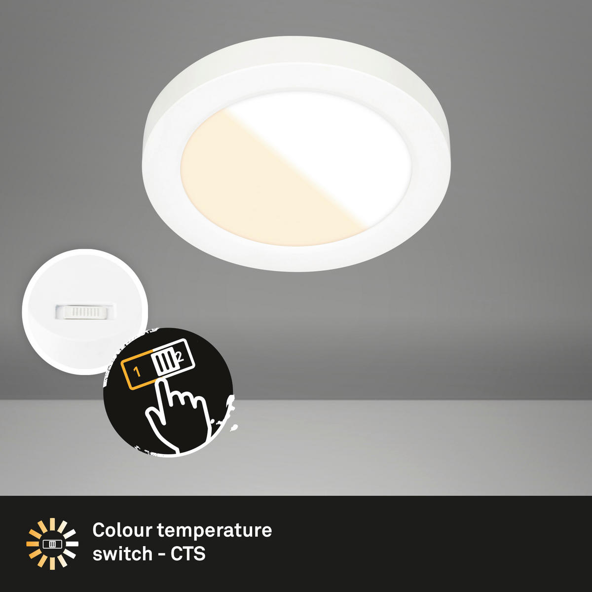 LED PANEL - bela, Osnovno, plastika (14/1,7cm)