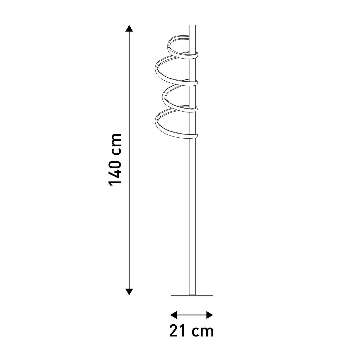 LED-STEHLEUCHTE 22/140 cm    - Goldfarben/Schwarz, Design, Kunststoff/Metall (22/140cm) - Näve