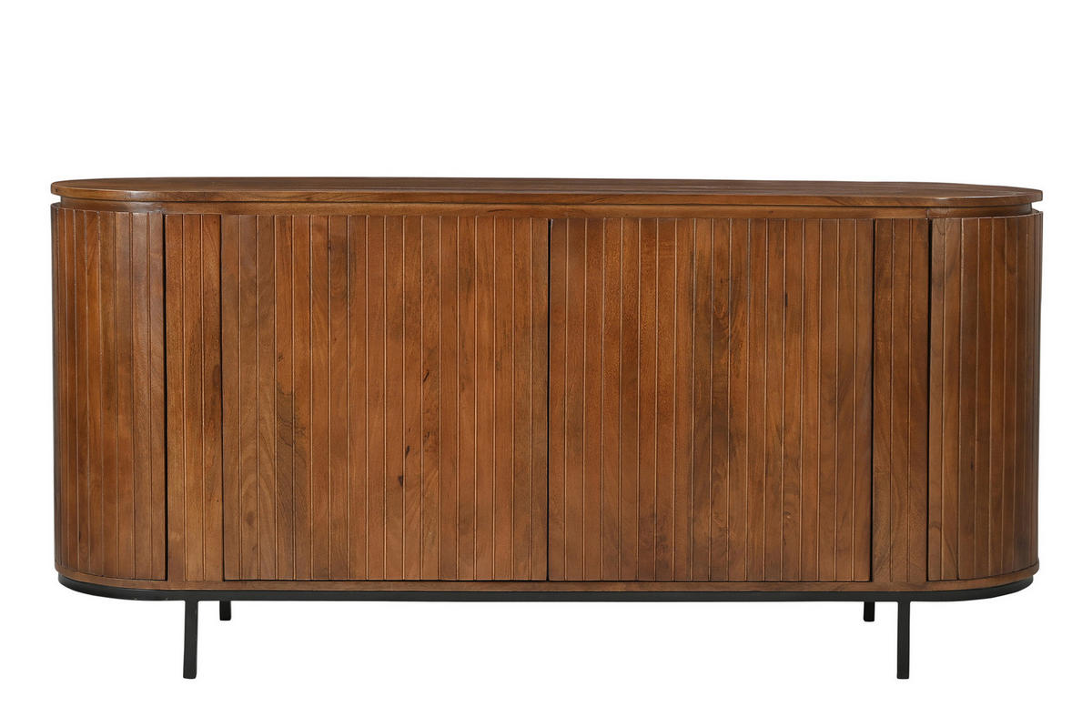 SIDEBOARD  170/80/45 cm  - Schwarz/Naturfarben, Design, Holz/Metall (170/80/45cm) - MID.YOU