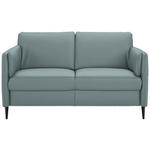 2,5-SITZER Latina in Echtleder Blau   - Blau/Schwarz, Design, Leder/Metall (164/84/99cm) - Dieter Knoll