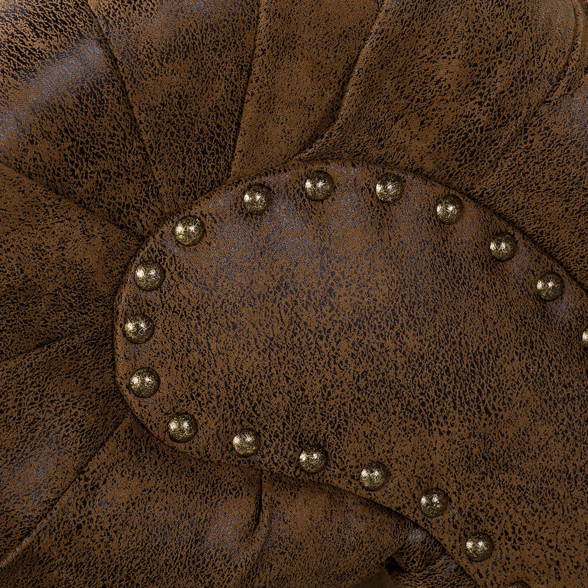 RÉCAMIERE Lederlook Braun  - Braun, Design, Holz/Textil (185/93/75cm) - Livetastic