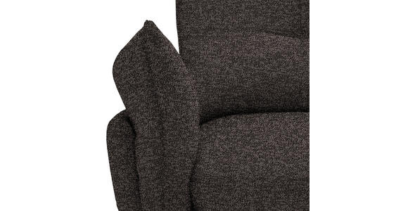 ECKSOFA in Bouclé Dunkelbraun  - Dunkelbraun/Schwarz, Design, Textil/Metall (250/220cm) - Xora