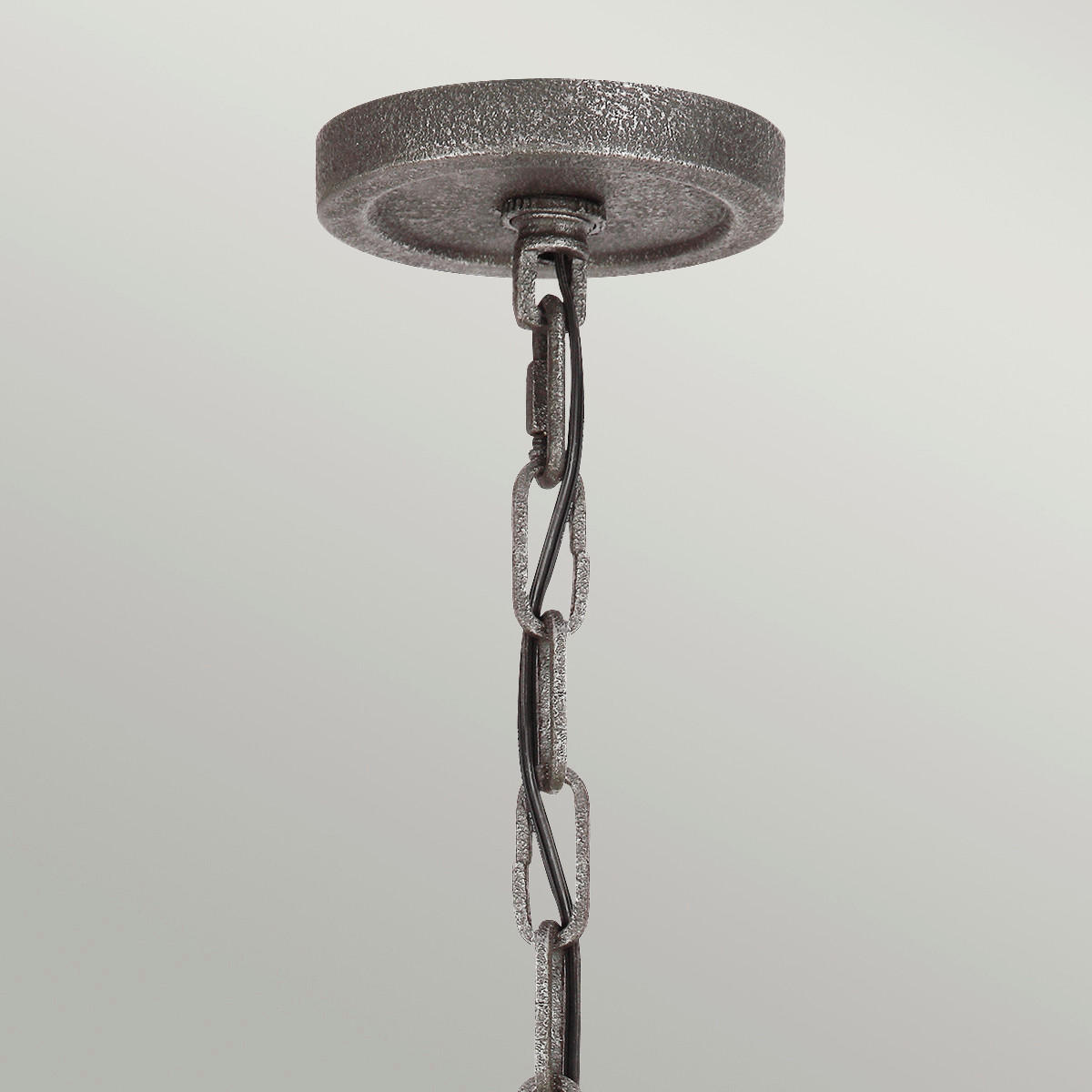 KRONLEUCHTER 82.9/89.8 cm   - Eichefarben/Grau, Natur, Metall (82.9/89.8cm) - Elstead Lighting