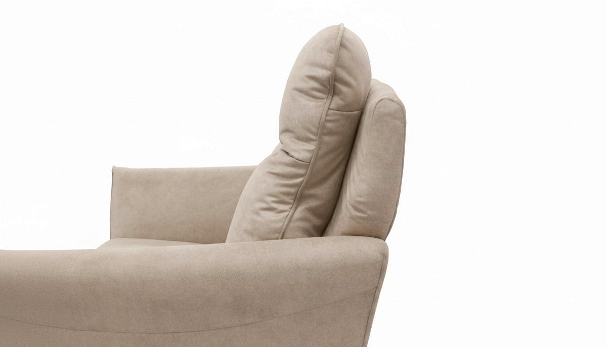 RELAXSESSEL in Textil Beige  - Beige/Buchefarben, Design, Holz/Textil (88/110/92cm) - Livetastic