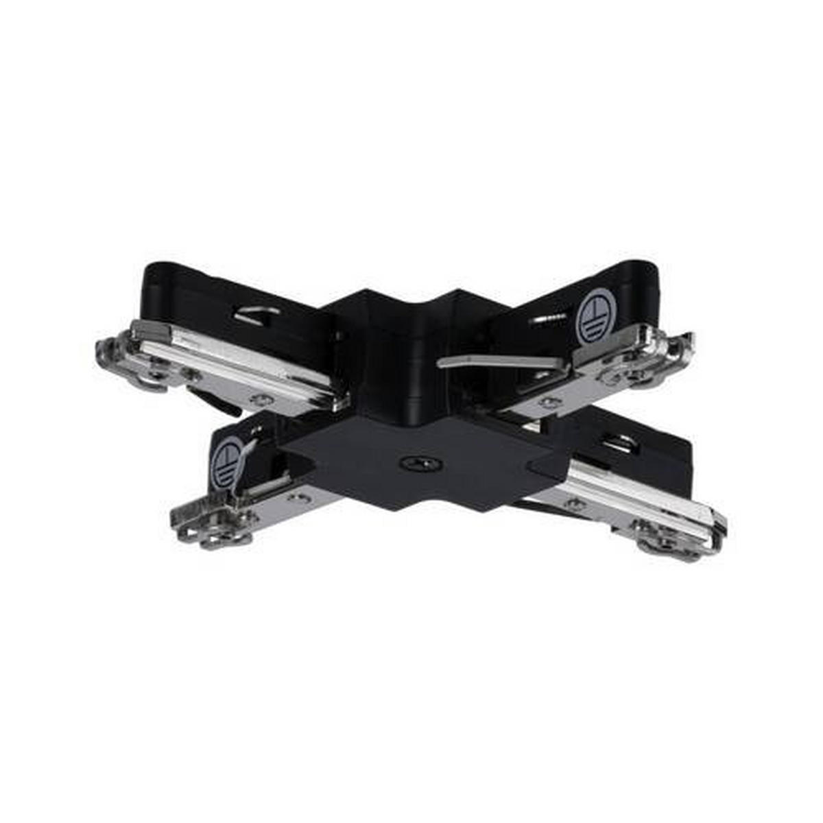 SCHIENENSYSTEM-VERBINDER URAIL 10,4/1,8/10,4 cm   - Schwarz, Design, Kunststoff/Metall (10,4/1,8/10,4cm) - Paulmann