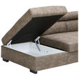 ECKSOFA in Lederlook Taupe  230/263 cm  - Taupe/Schwarz, Design, Kunststoff/Textil (230/263cm) - Hom`in
