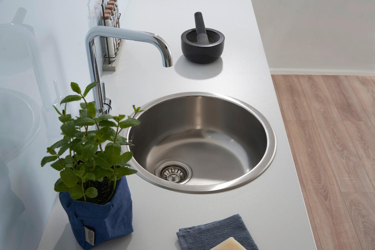 SPÜLE 1720PORTLAND446  - Edelstahlfarben, Trend, Metall (44,6/17/44,6cm) - Respekta