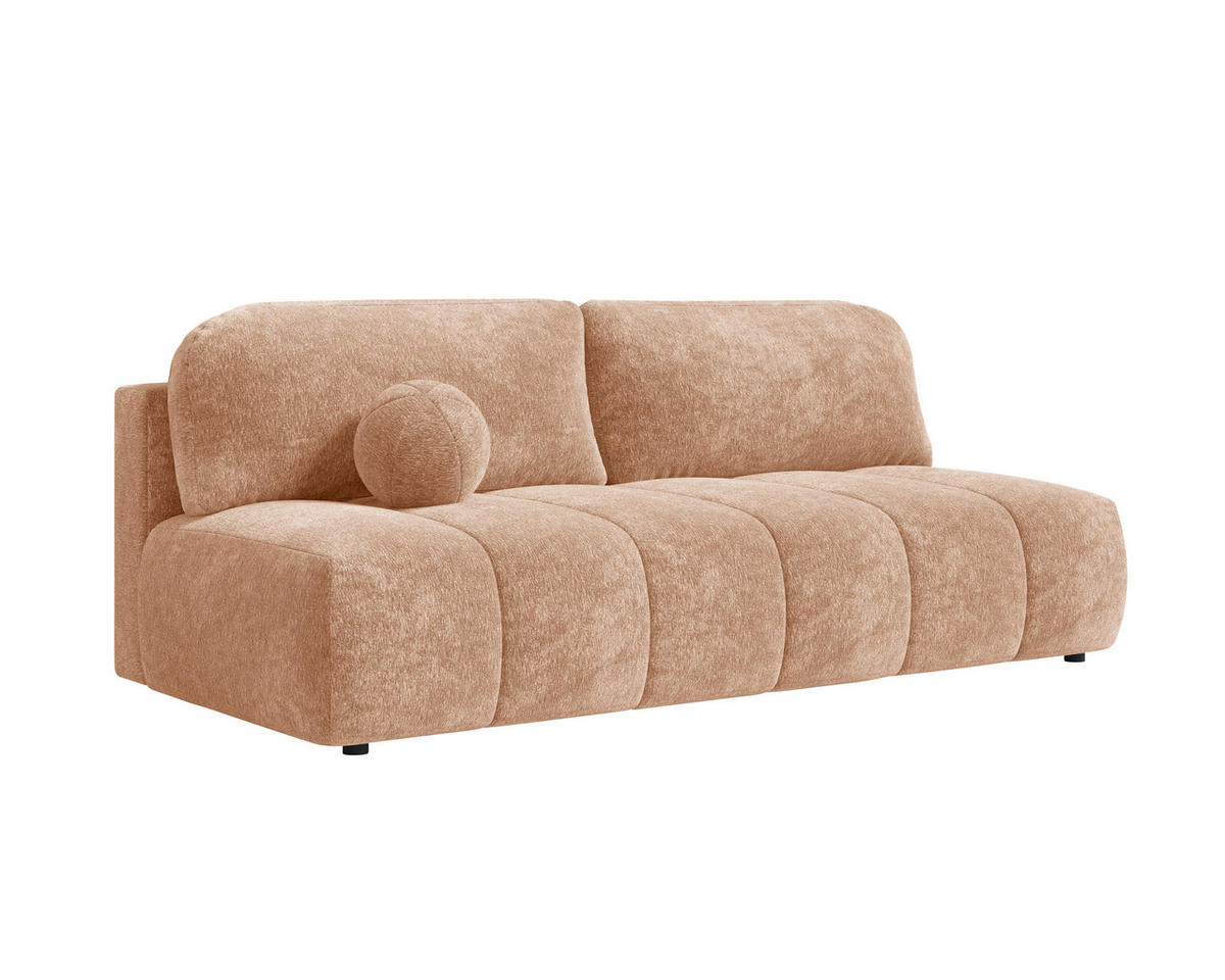 SCHLAFSOFA Chenille Hellrot  inkl. Zierkissen, Rückenkissen, Bettkasten, Schlaffunktion, Rücken echt, Liegefläche im Originalstoff  - Hellrot/Schwarz, MODERN, Kunststoff/Textil (210/88/104cm) - Milino