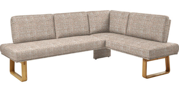 ECKBANK 280/174 cm in Orange, Eichefarben - Eichefarben/Orange, Design, Holz/Textil (280/174cm) - Dieter Knoll