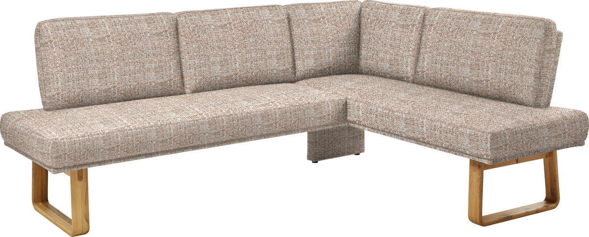 ECKBANK 280/174 cm  in Orange, Eichefarben  - Eichefarben/Orange, Design, Holz/Textil (280/174cm) - Dieter Knoll