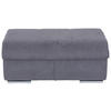 HOCKER in Textil Dunkelgrau  - Chromfarben/Dunkelgrau, Modern, Textil/Metall (100/43cm) - MID.YOU