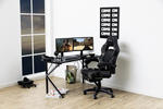 GAMING TISCH Schwarz  - Schwarz, KONVENTIONELL, Metall (140/60/75cm) - MID.YOU