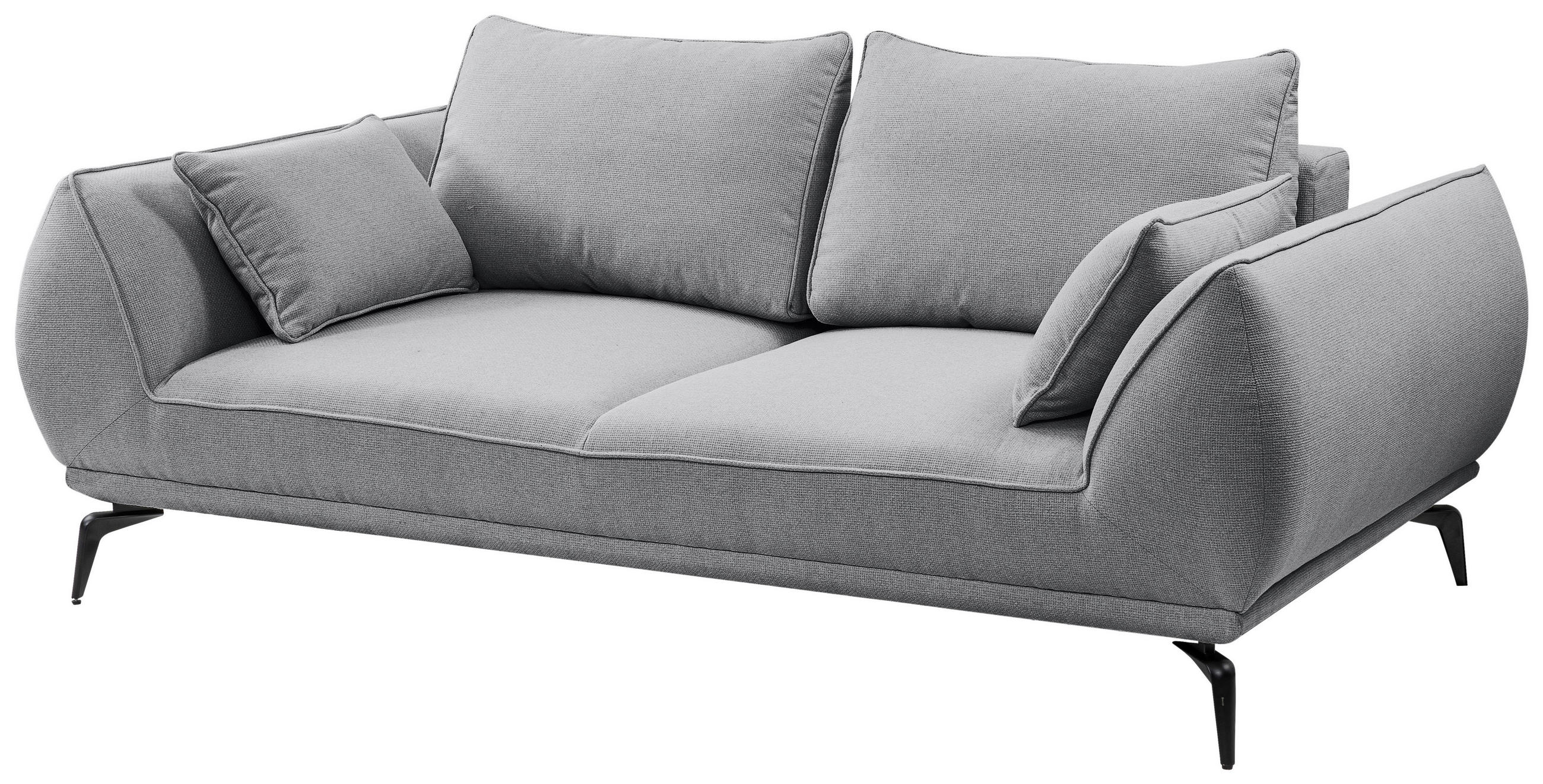 2-SITS SOFFA i textil grå  - svart/grå, Modern, metall/textil (208/86/118cm) - MID.YOU