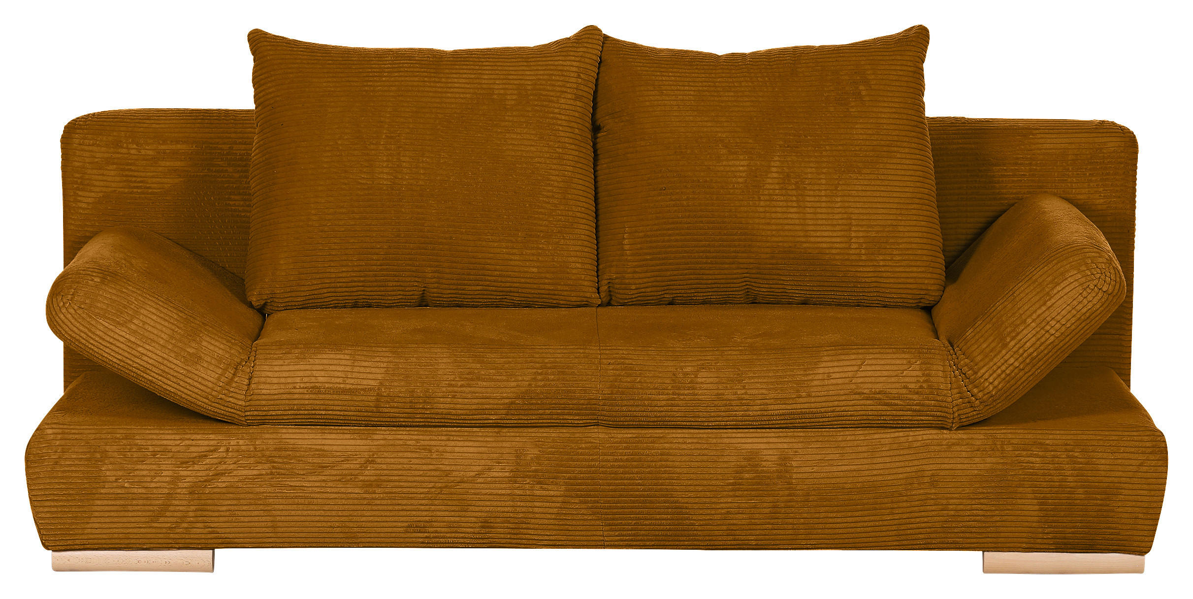 SCHLAFSOFA Cord Currygelb  - Currygelb/Naturfarben, KONVENTIONELL, Holz/Textil (200/75/92cm) - home24