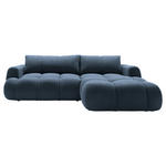 ECKSOFA Dunkelblau Struktur  - Schwarz/Dunkelblau, KONVENTIONELL, Kunststoff/Textil (272/172cm) - Carryhome