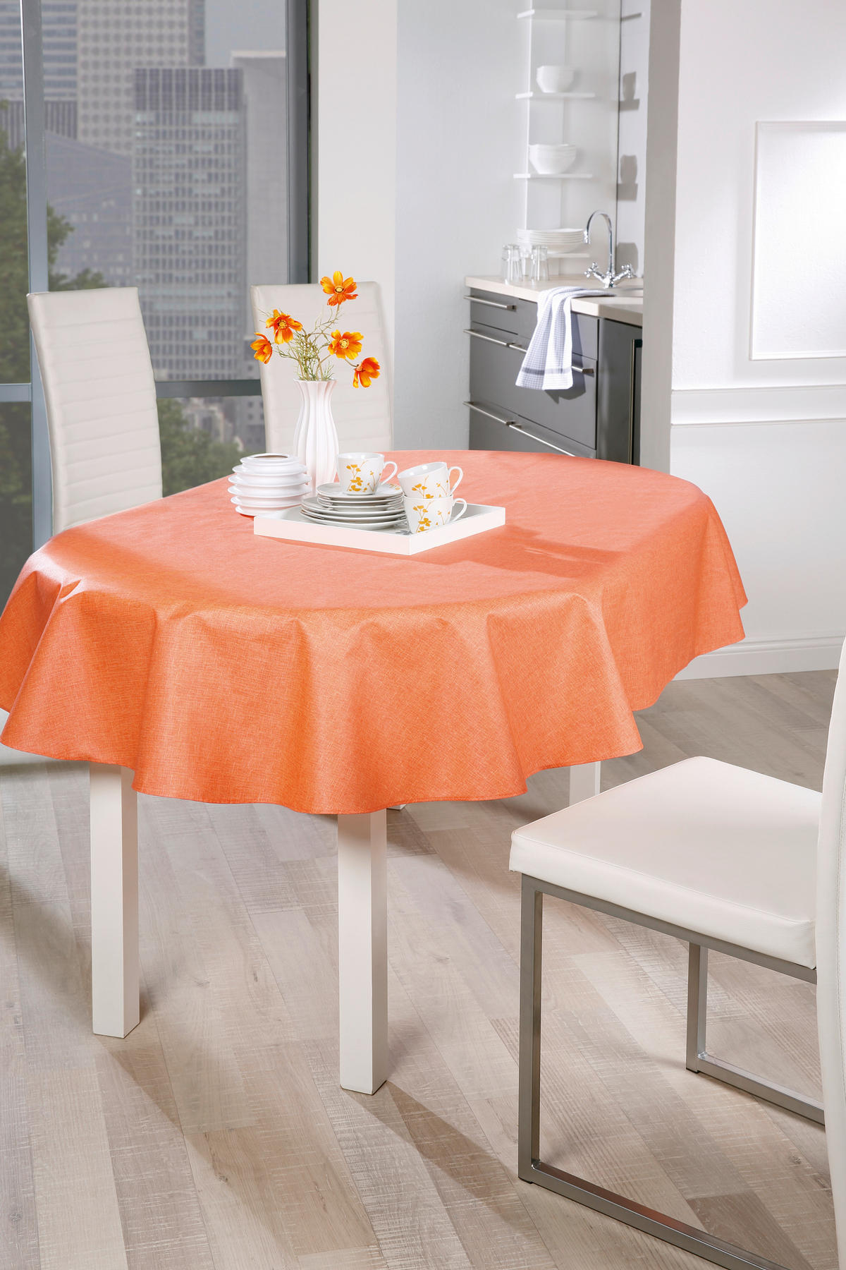TISCHDECKE OSLO Textil Orange 140/190 cm  - Orange, Basics, Textil (140/190cm) - Peyer Syntex