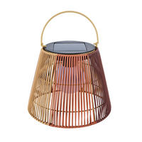 SZOLÁRLÁMPA  - barna, Design, műanyag/fém (28/22cm) - Ambia Home
