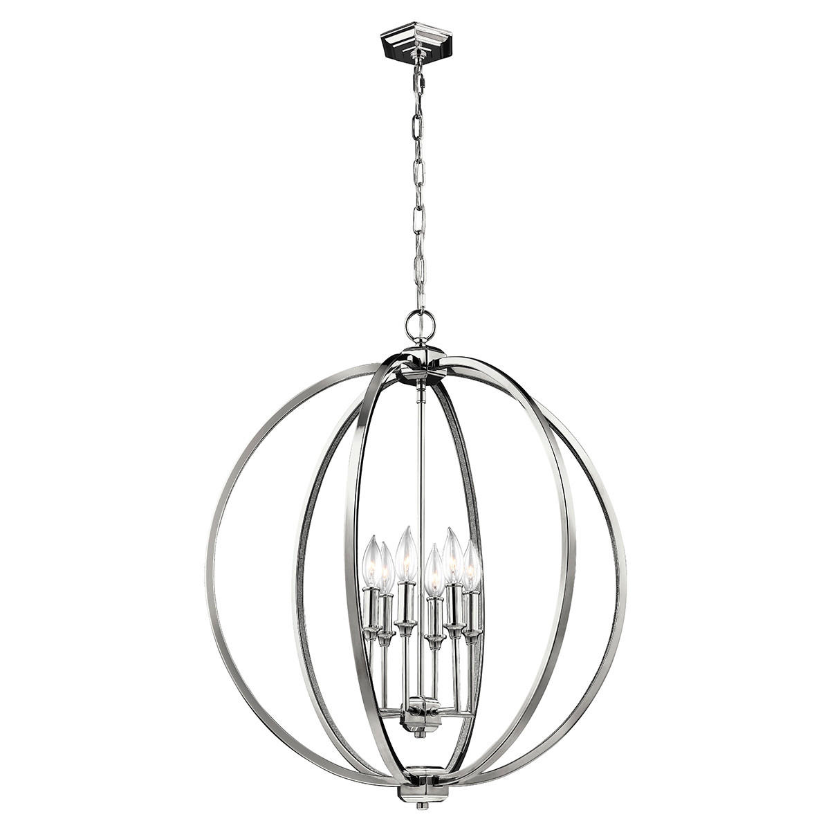 HÄNGELEUCHTE Elstead Corinne 62.2/86.4 cm   - Nickelfarben, KONVENTIONELL, Metall (62.2/86.4cm) - Elstead Lighting