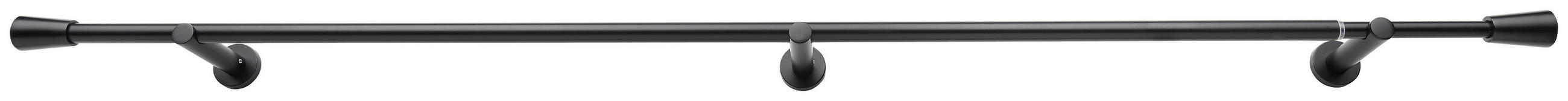 Homeware Vorhangstangenset Schwarz 100-190 cm