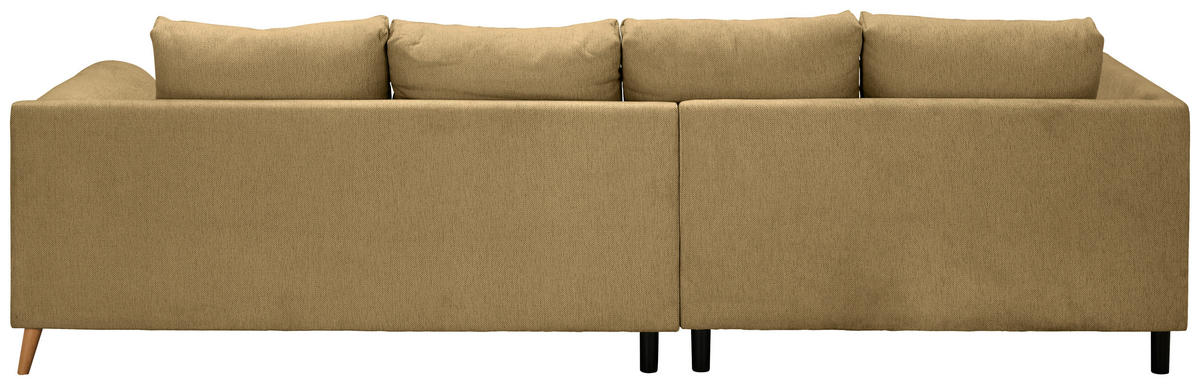 ECKSOFA Honig Flachgewebe  - Buchefarben/Honig, KONVENTIONELL, Holz/Textil (202/306cm) - Carryhome
