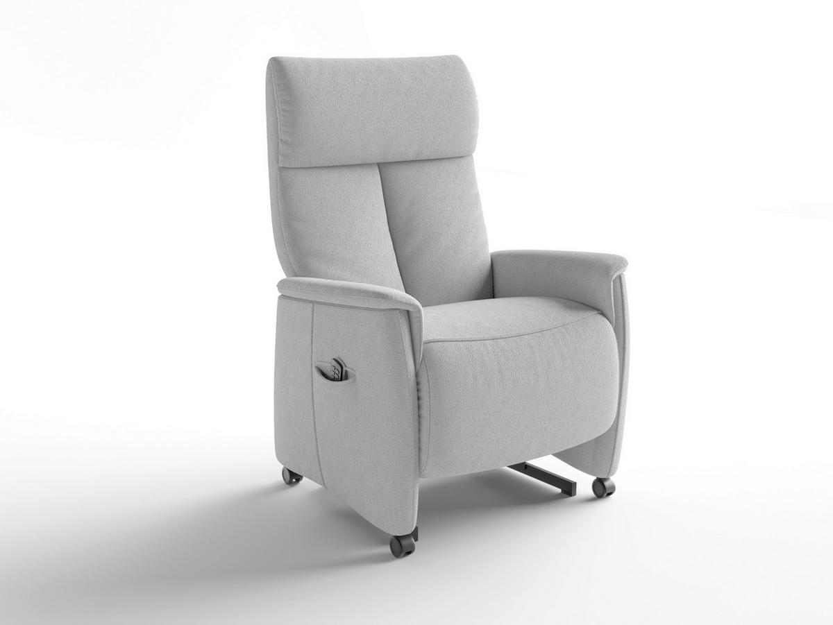 RELAXSESSEL Textil Silberfarben  - Silberfarben/Schwarz, Basics, Kunststoff/Textil (76/110/84cm) - Sit & More