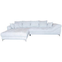 ECKSOFA in Chenille Greige  227/329 cm  - Chromfarben/Greige, KONVENTIONELL, Textil/Metall (227/329cm) - Carryhome