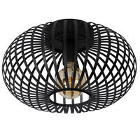 DECKENLEUCHTE MANUELA 39.5/23/39,5 cm  - Schwarz, MODERN, Metall (39.5/23/39,5cm) - Lucide