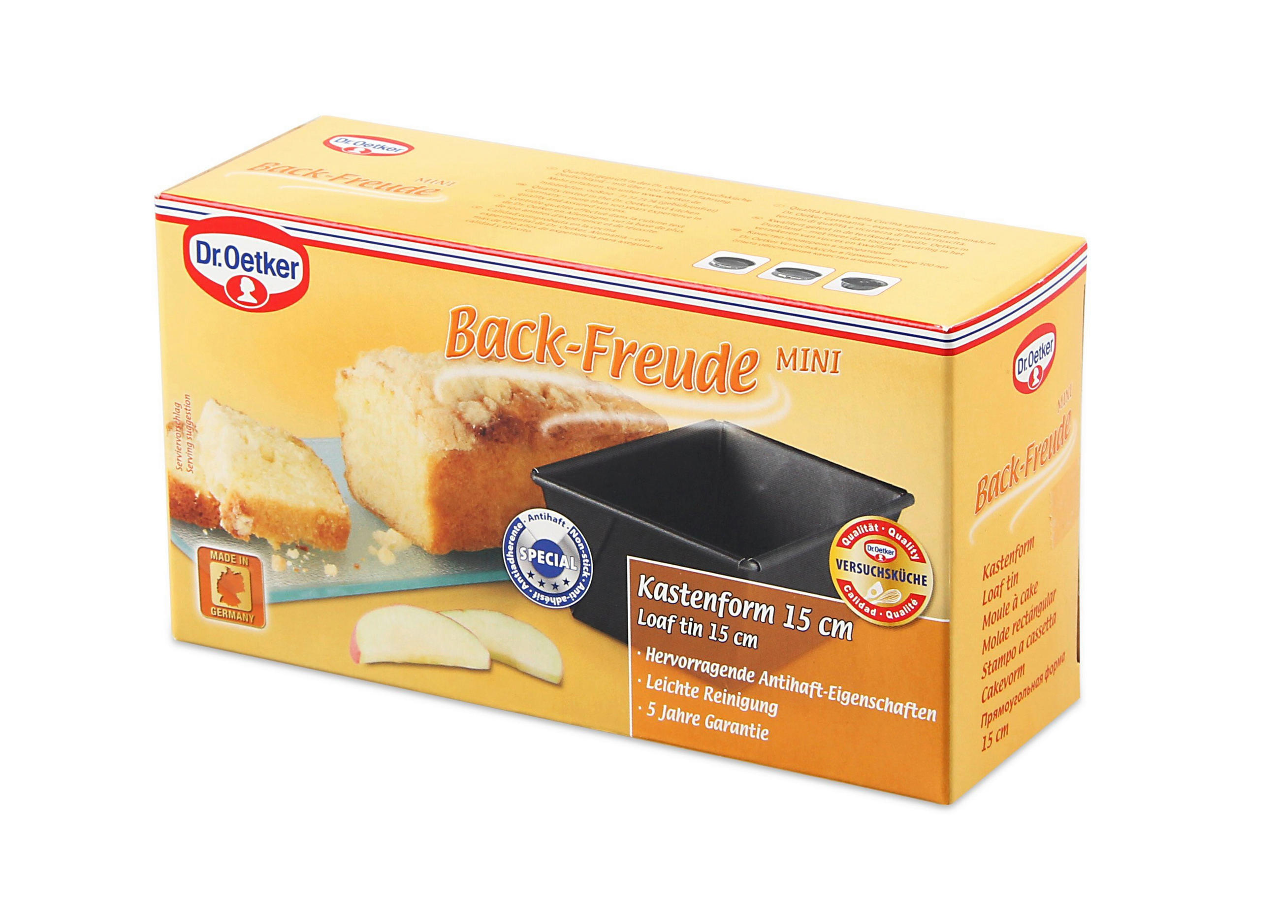 KASTENFORM  - Schwarz, Basics, Metall (15cm) - Dr.Oetker