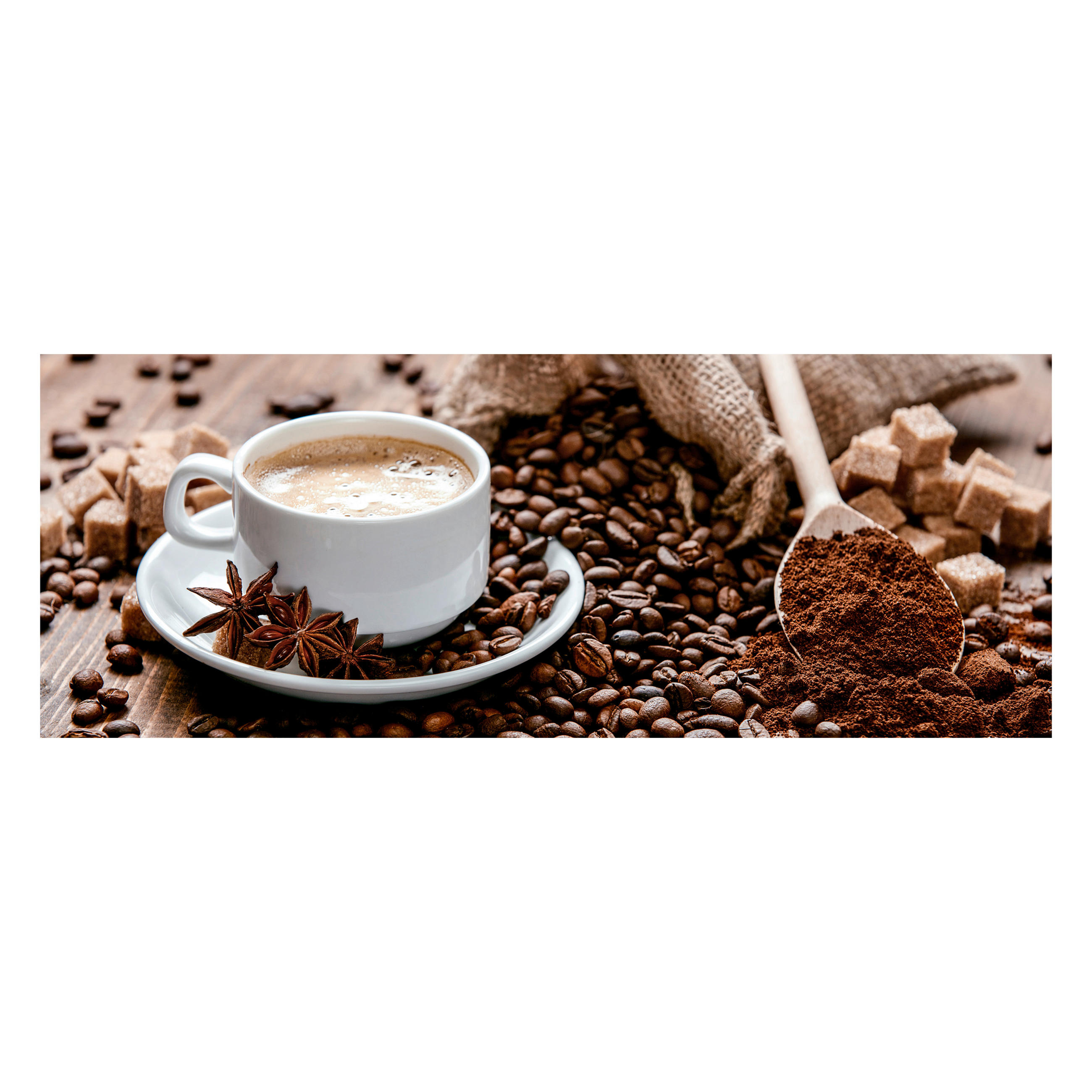 GLASBILD Kaffee Multicolor  - Multicolor, Basics, Glas (80/30/0,5cm) - Monee
