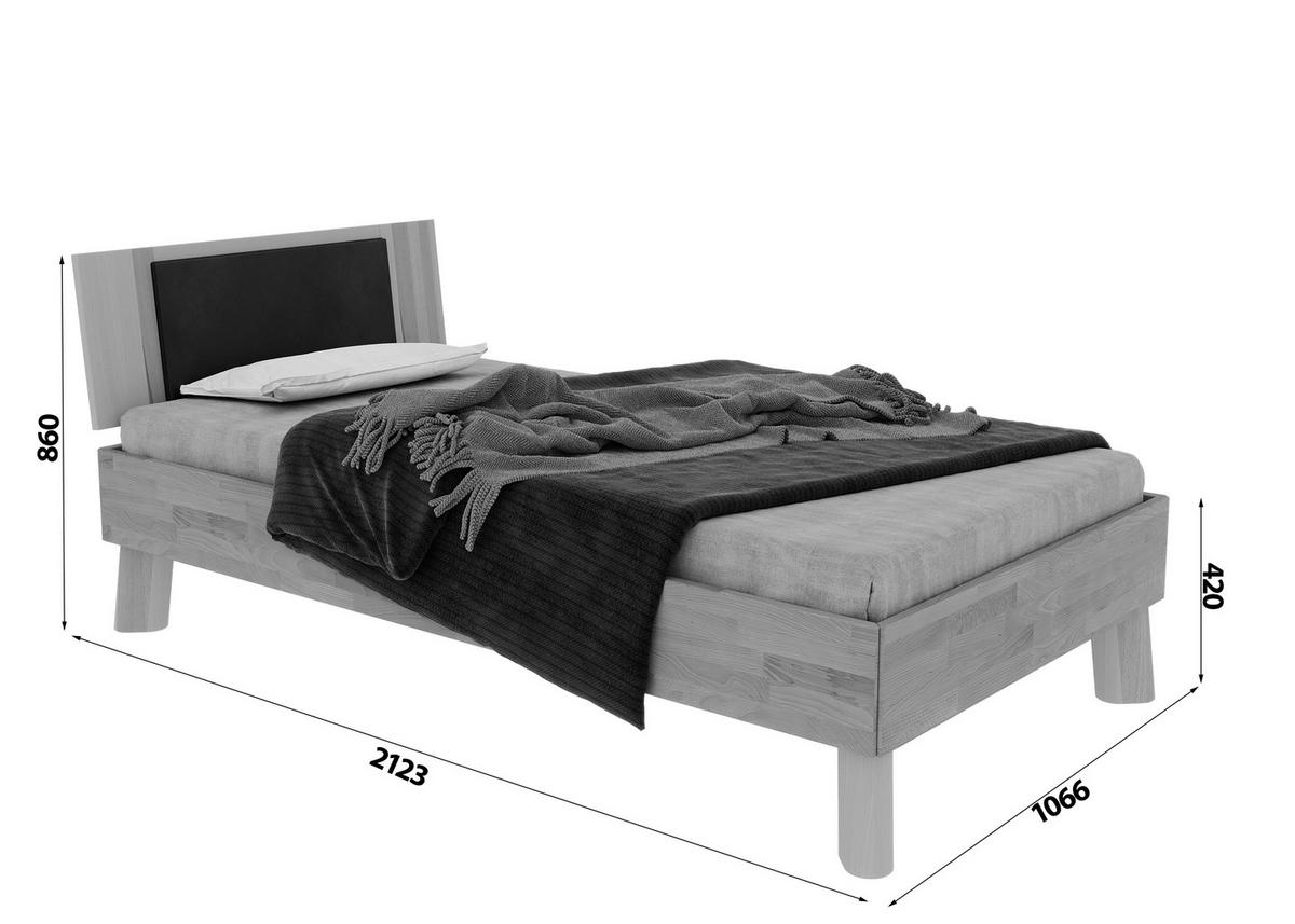 BETT - Naturfarben/Kernbuche, MODERN, Holz (100/200cm) - MID.YOU