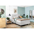 BOXSPRINGBETT 140/200 cm  in Hellgrau  - Hellgrau/Schwarz, Design, Textil/Metall (140/200cm) - Esposa