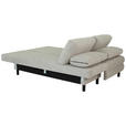 SCHLAFSOFA Lia in Webstoff Graubraun  - Graubraun/Schwarz, Design, Textil/Metall (197/84/92,5cm) - Hom`in