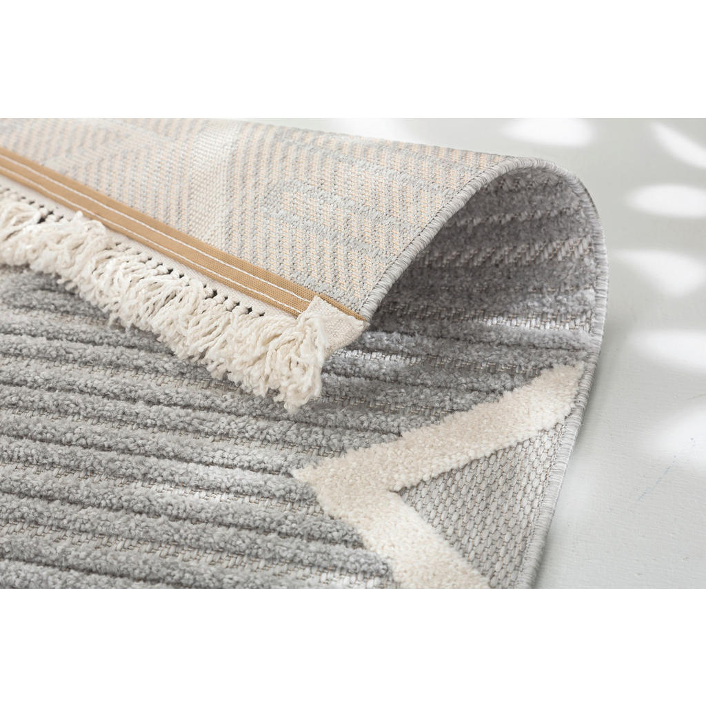 Thumbnail - Schöner Wohnen Webteppich Summer, Grau, Kunststoff, Textil, rechteckig, 200x290 cm, für Fußbodenheizung geeignet, antist...