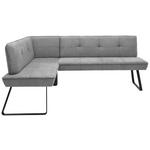 ECKBANK 157/181 cm in Grau, Schwarz - Schwarz/Grau, Design, Textil/Metall (157/181cm) - Dieter Knoll