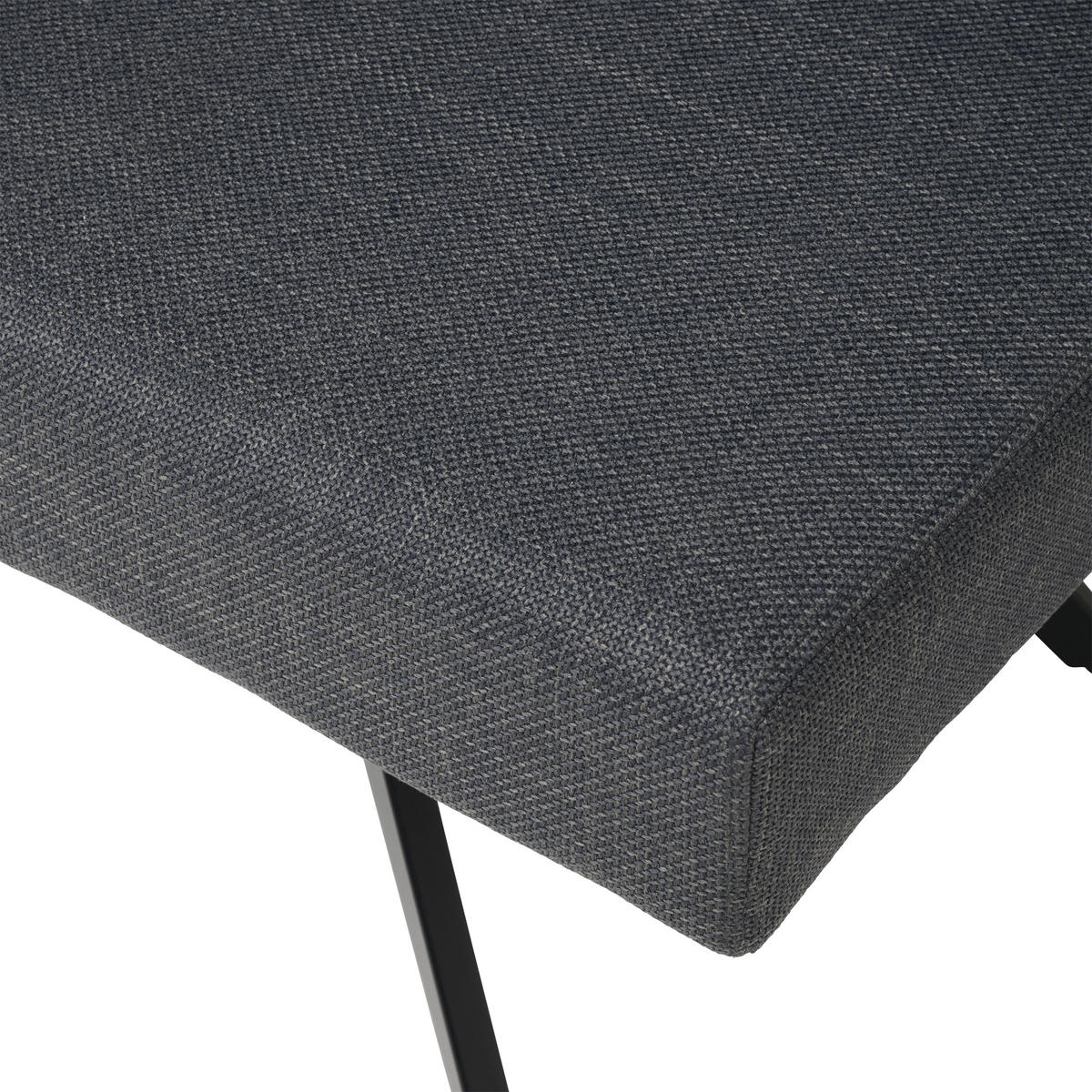 SITZBANK Metall, Textil Dunkelgrau  - Dunkelgrau/Schwarz, Konventionell, Textil/Metall (140/90/62cm) - MID.YOU