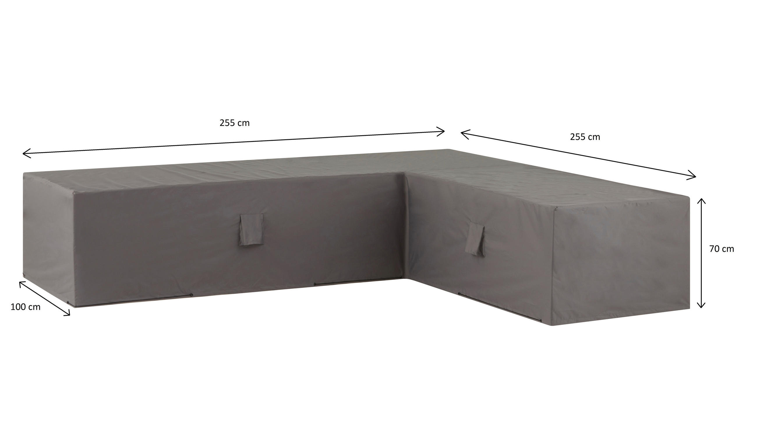 SCHUTZHÜLLE  - Grau, Basics, Kunststoff (255/255/100cm)