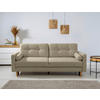 SCHLAFSOFA in Taupe  - Taupe/Buchefarben, Design, Holz/Textil (222/93/99cm) - MID.YOU