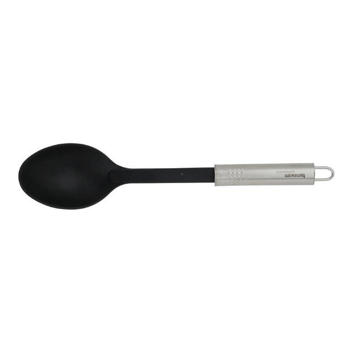 SERVIERLÖFFEL  - Silberfarben/Schwarz, Basics, Kunststoff/Metall (31cm) - Homeware Profession.