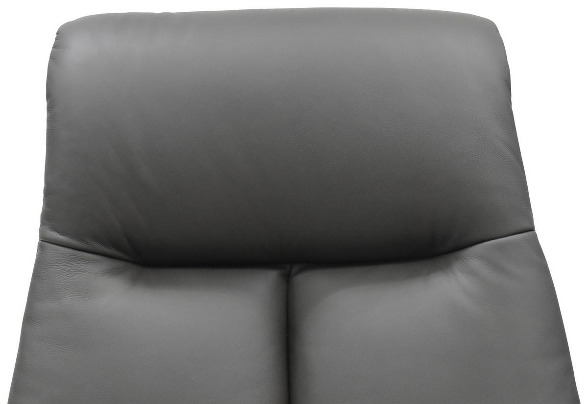 RELAXSESSELSET Lederlook Echtleder    - Dunkelbraun/Schwarz, Design, Leder/Holz (72/109/86/111/81cm) - Livetastic