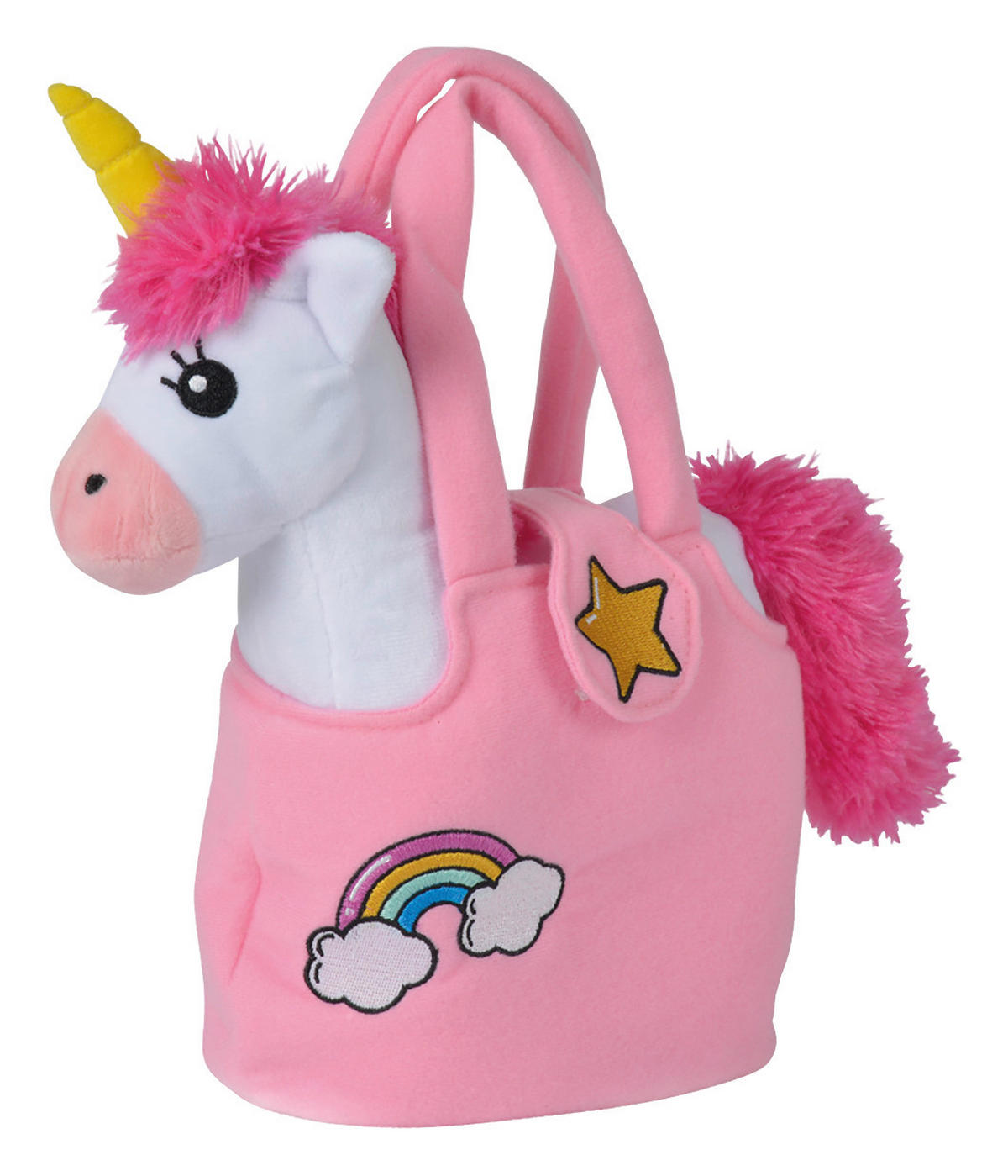 Einhorn mit Tasche Einhorn mit Tasche  - Pink/Rosa, Basics, Textil (18/28cm) - Simba