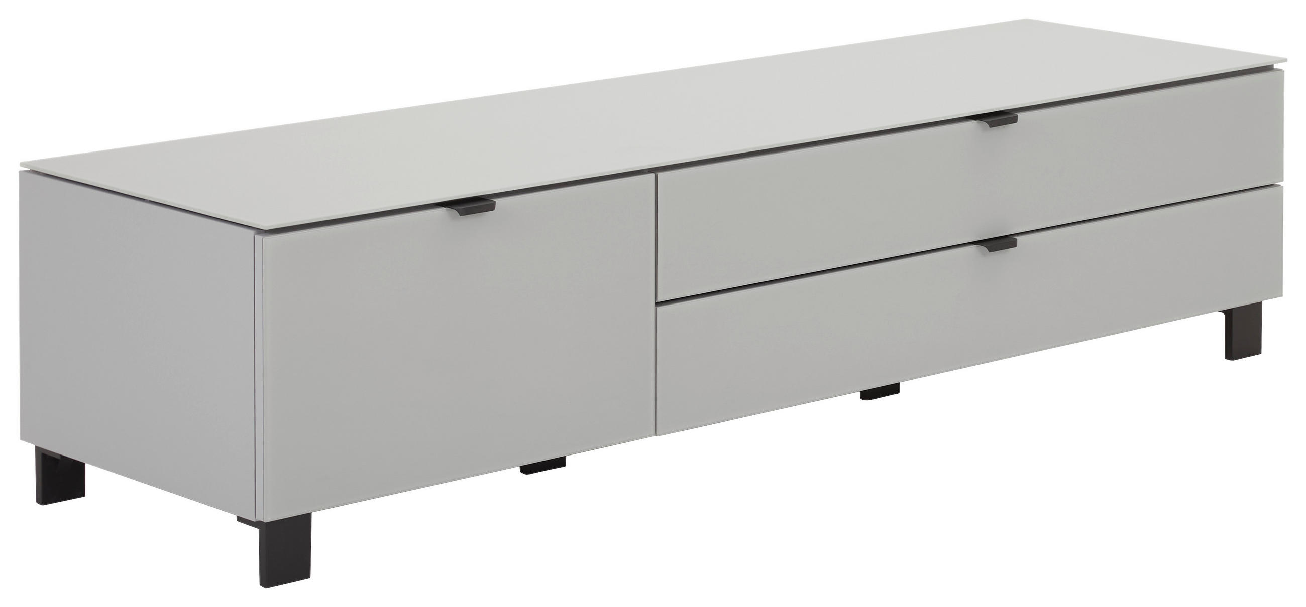 TV-ELEM 165/41,1/52,5 cm  - világosszürke/fekete, Design, műanyag/faalapú anyag (165/41,1/52,5cm) - Hom`in