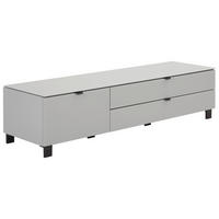 TV-ELEMENT Grau, Hellgrau  165/41,1/52,5 cm  - Hellgrau/Schwarz, Design, Glas/Holzwerkstoff (165/41,1/52,5cm) - Hom`in