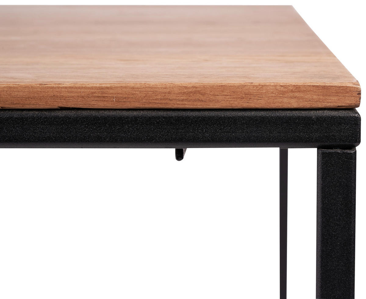 KLUB STOČIĆ  prirodna boja  - prirodna boja/crna, Osnovno, drvo/metal (80/40/80cm) - MID.YOU