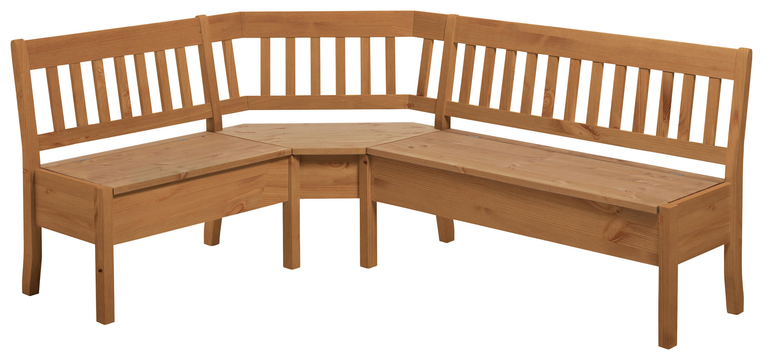 ECKBANK 147/170 cm Laugenfarbig Kiefer massiv   - Laugenfarbig, ROMANTIK / LANDHAUS, Holz (147/170cm) - Boxxx