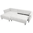 ECKSOFA Creme Chenille  - Creme/Schwarz, MODERN, Textil/Metall (200/285cm) - Carryhome