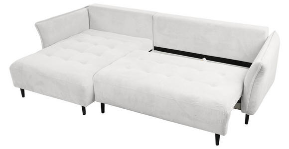 ECKSOFA Creme Chenille  - Creme/Schwarz, MODERN, Textil/Metall (200/285cm) - Carryhome