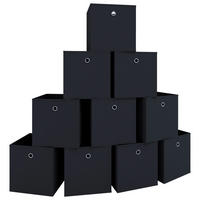 FALTBOX  - Schwarz, Modern, Textil (27/28/27cm) - MID.YOU