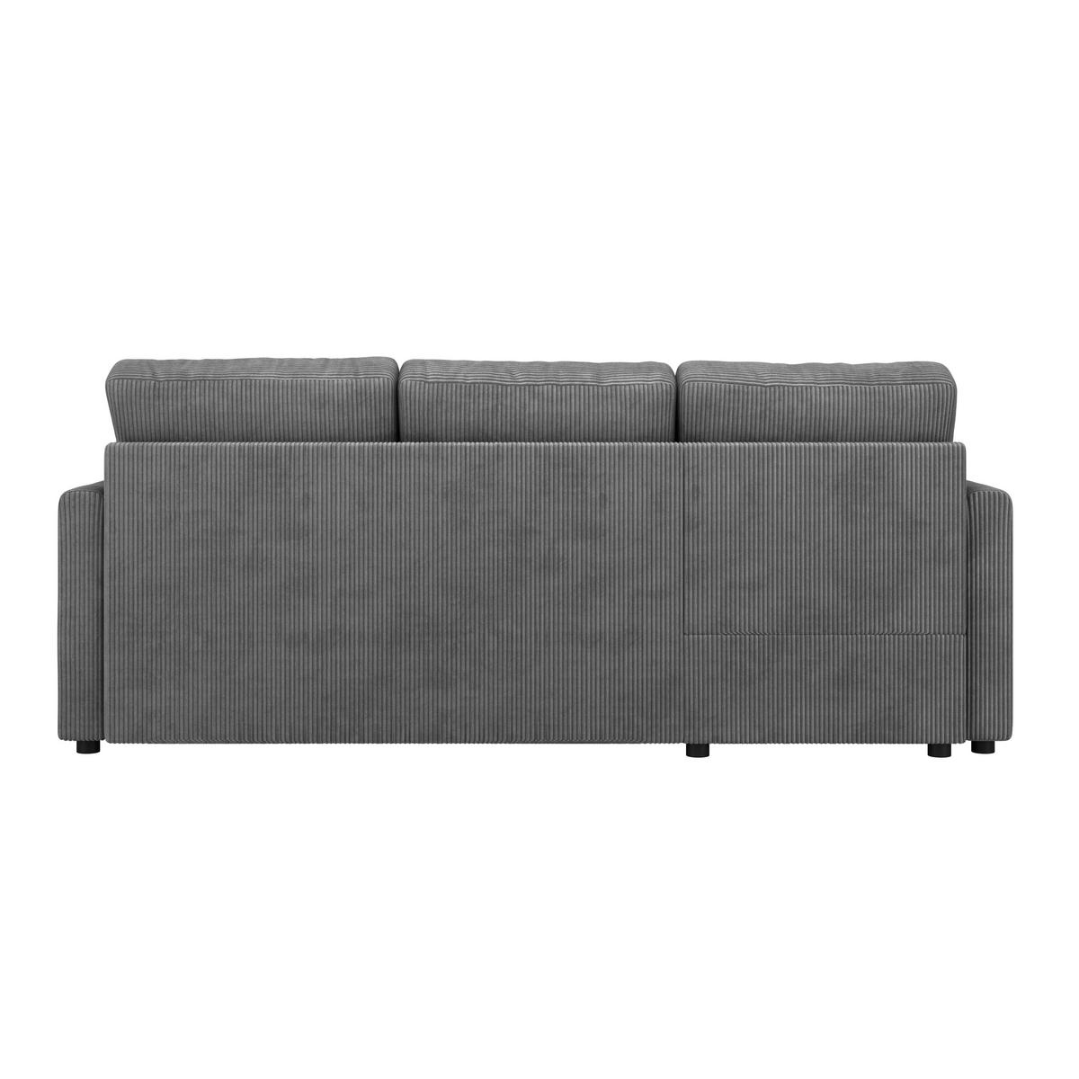 ECKSOFA Anthrazit  - Anthrazit/Schwarz, Basics, Holz/Kunststoff (215/145cm) - MID.YOU