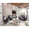 3-SITZER-SOFA in Echtleder Dunkelgrau  - Dunkelgrau/Anthrazit, Design, Leder/Metall (224/92/95cm) - Himolla