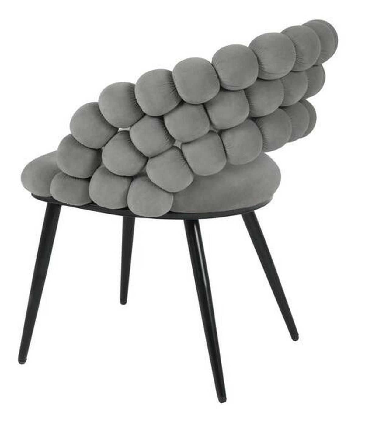ŽIDLE S PODRUČKAMI, železo, samet, šedá, černá - šedá/černá, Design, kov/textil (58/80/62cm) - Novel